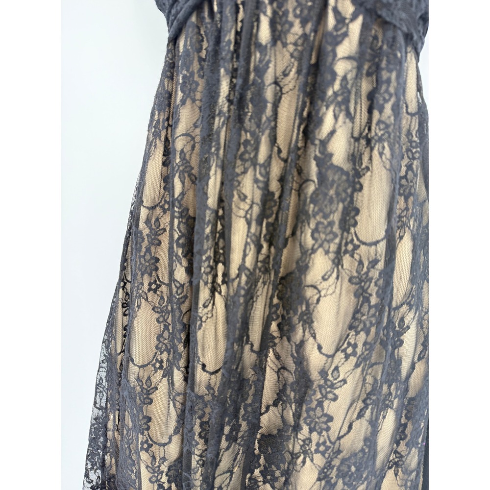 Dark Lace Floral Babydoll Dress‎ M Coquette Fairy Grunge Y2K - Picture 3 of 10